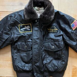 Aviator brand Kids Black Pilot Bomber Jacket